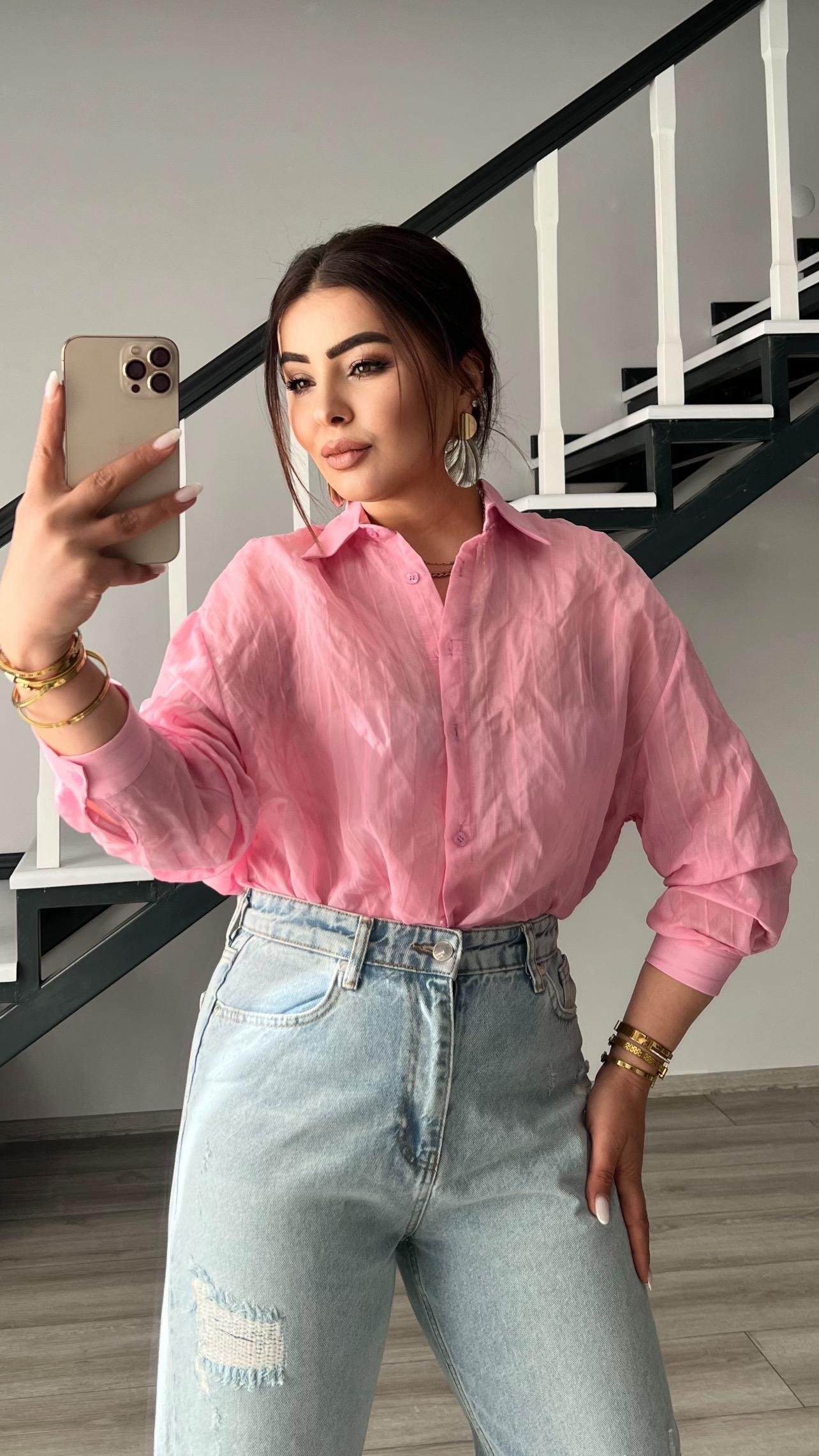 Şeker Pembe Modal Gömlek