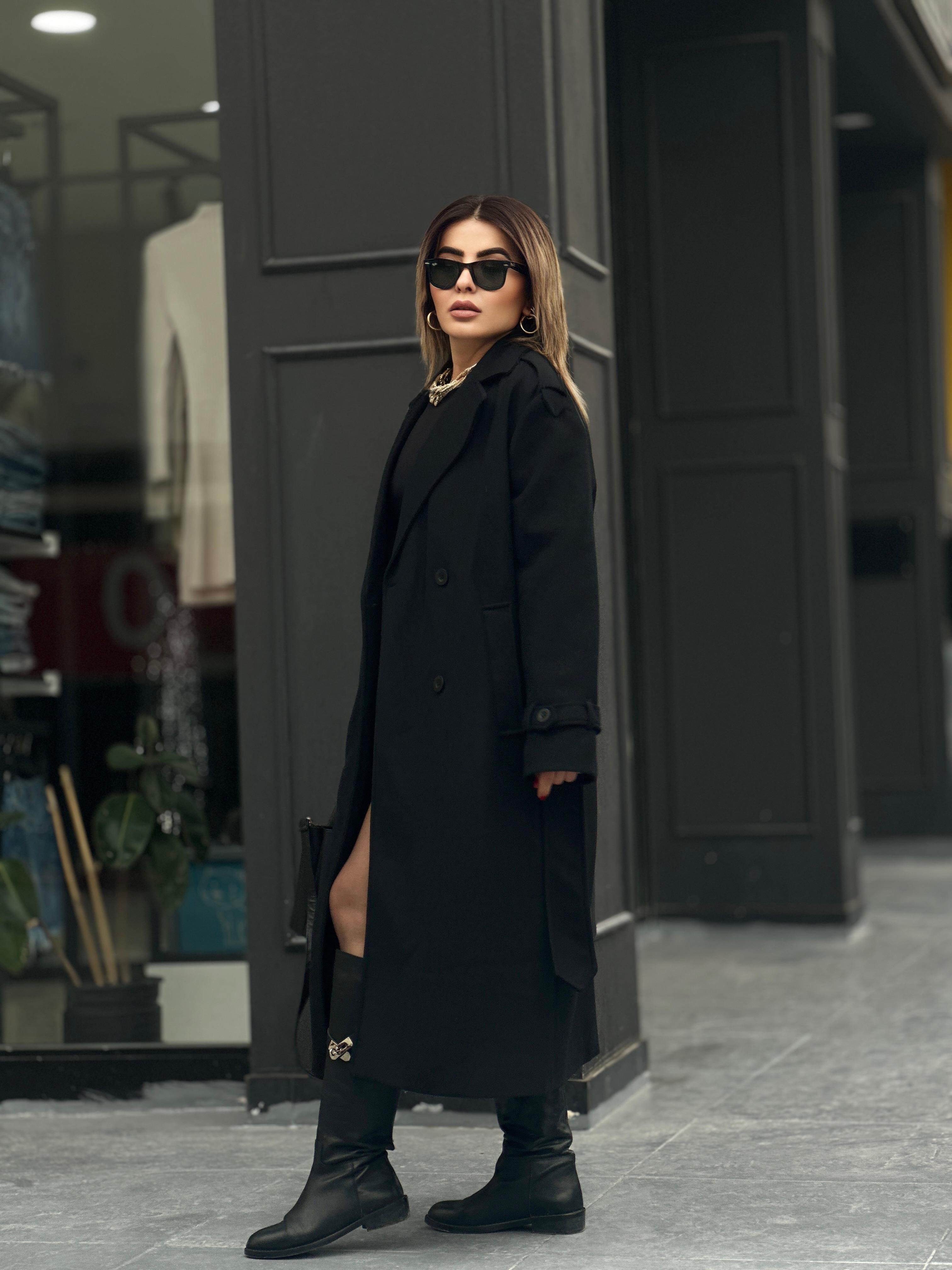 Siyah Apoletli Premium Kaban