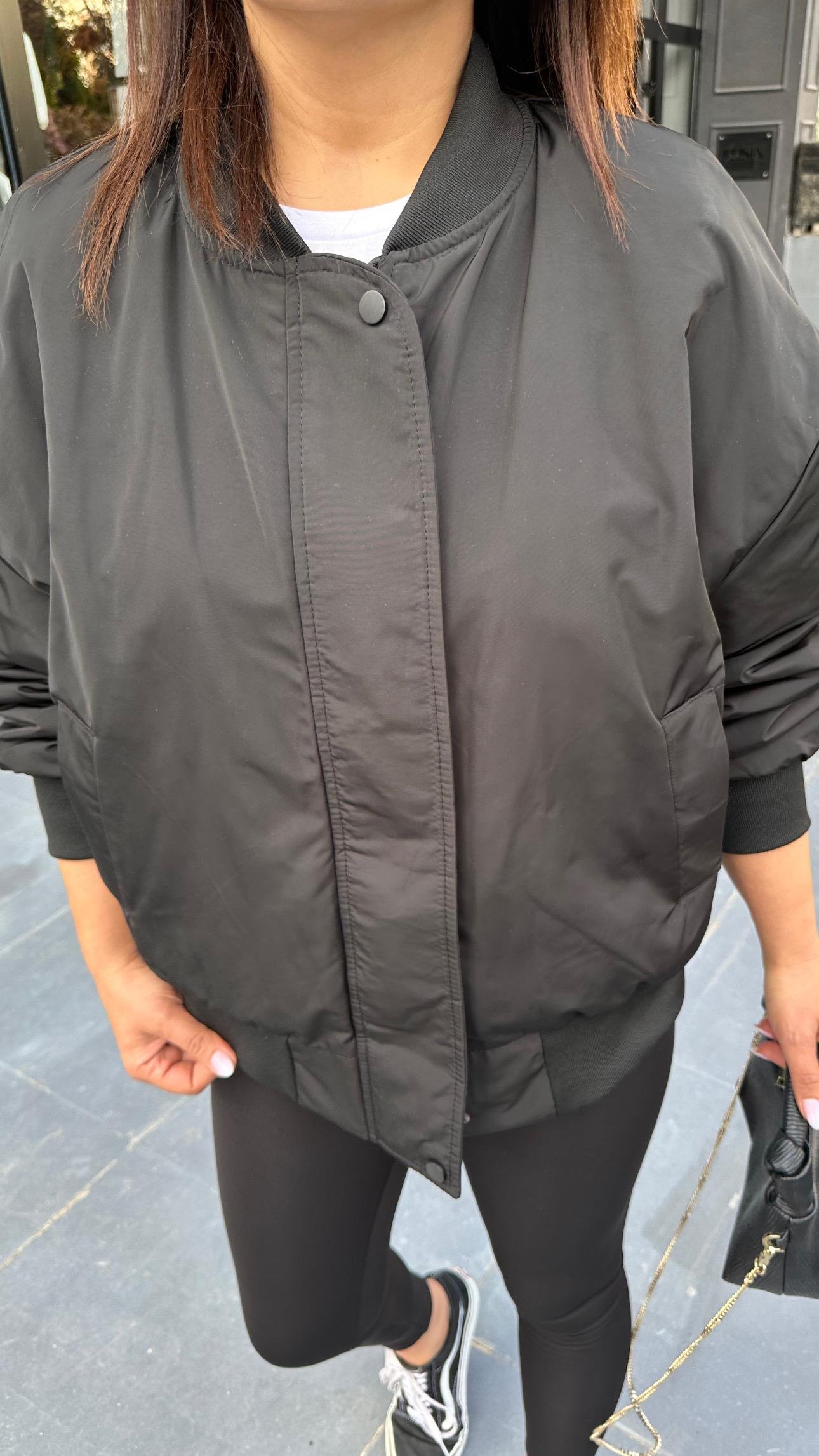 Siyah Bomber Ceket-Mont