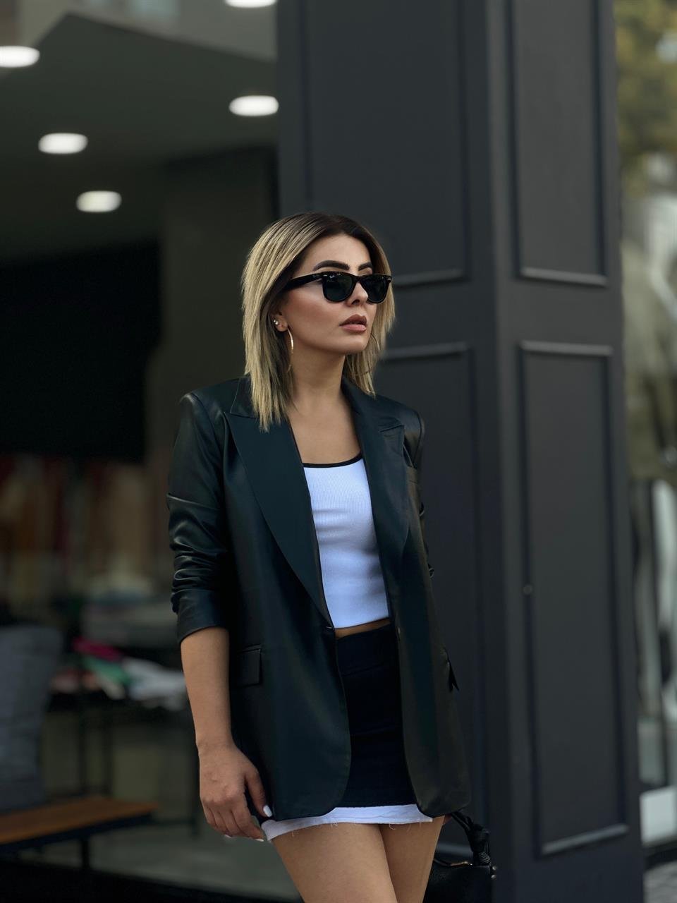 Siyah Deri Ceket