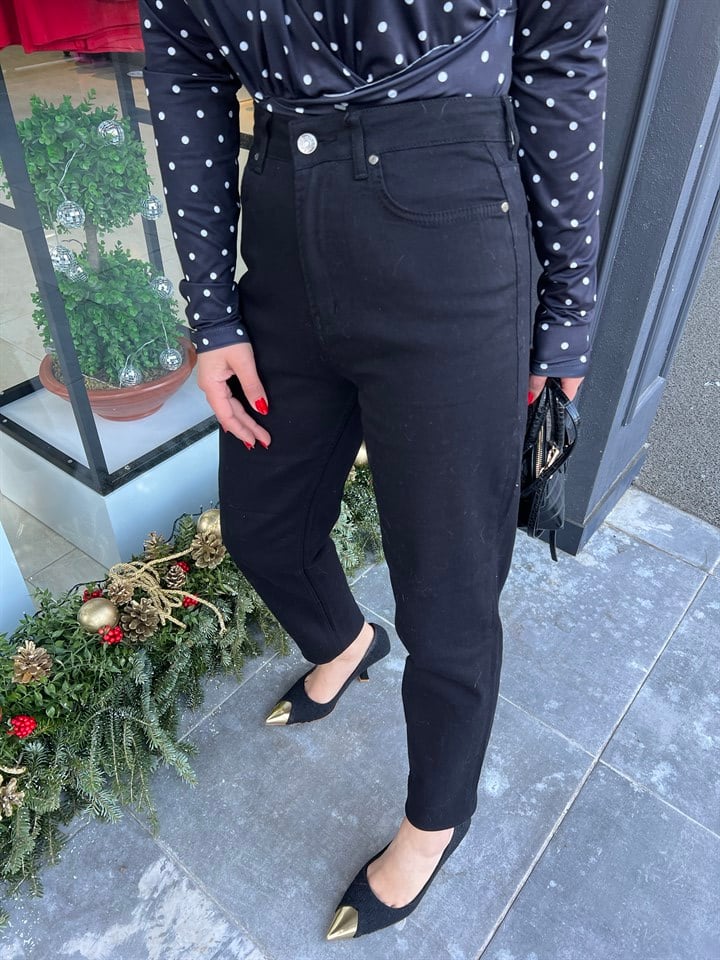 Siyah Mom Jean