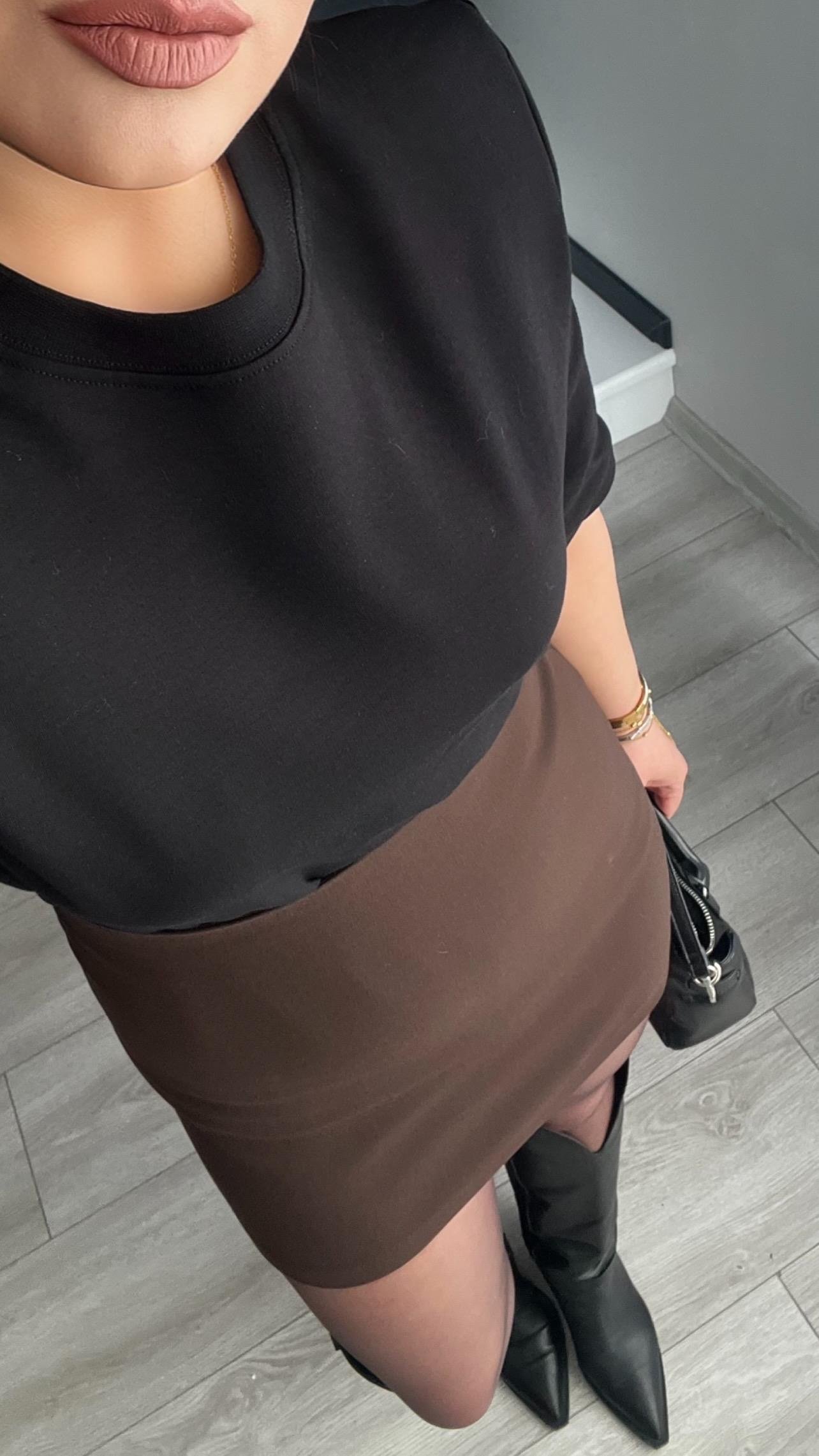 Siyah Premium Vatkalı Tişört