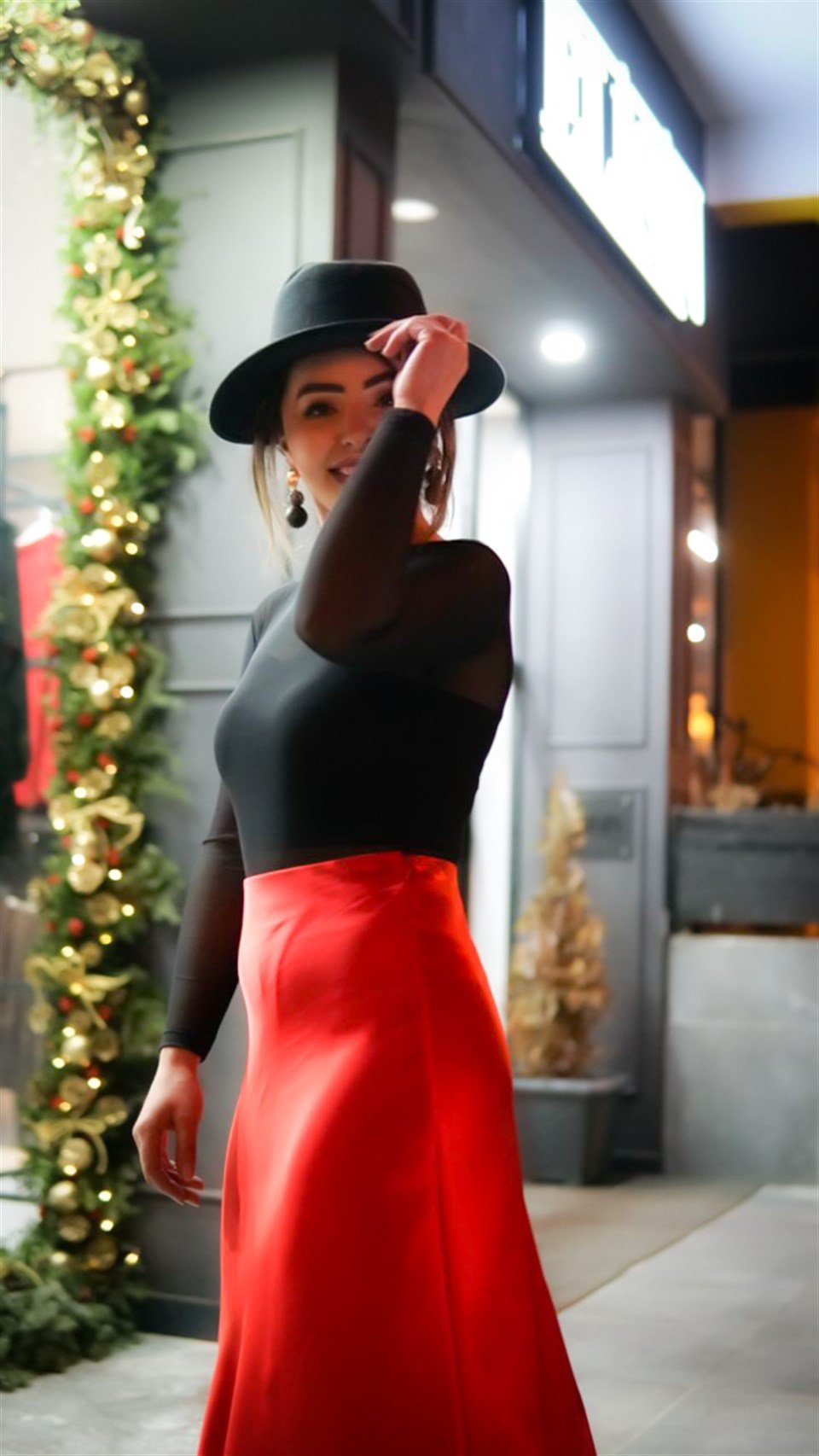 Siyah Tül Bodysuit