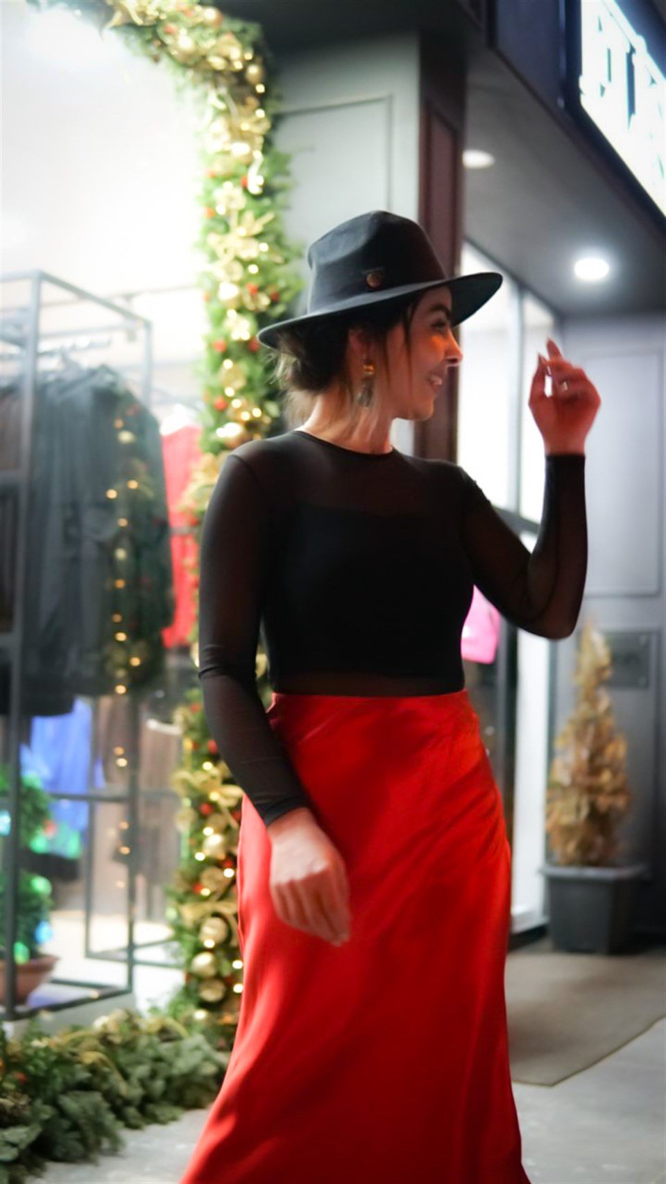 Siyah Tül Bodysuit