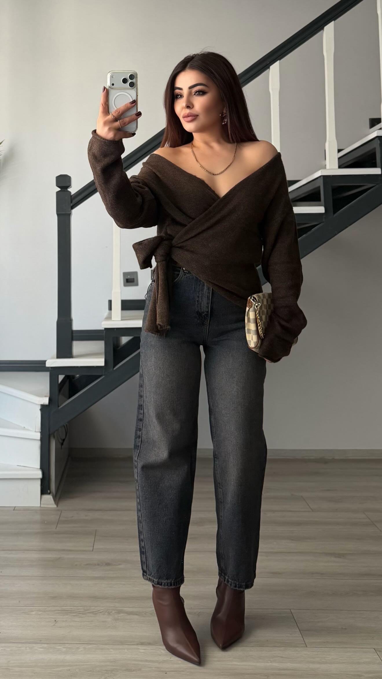Süet Kemerli Antik Yıkama Skater Jean