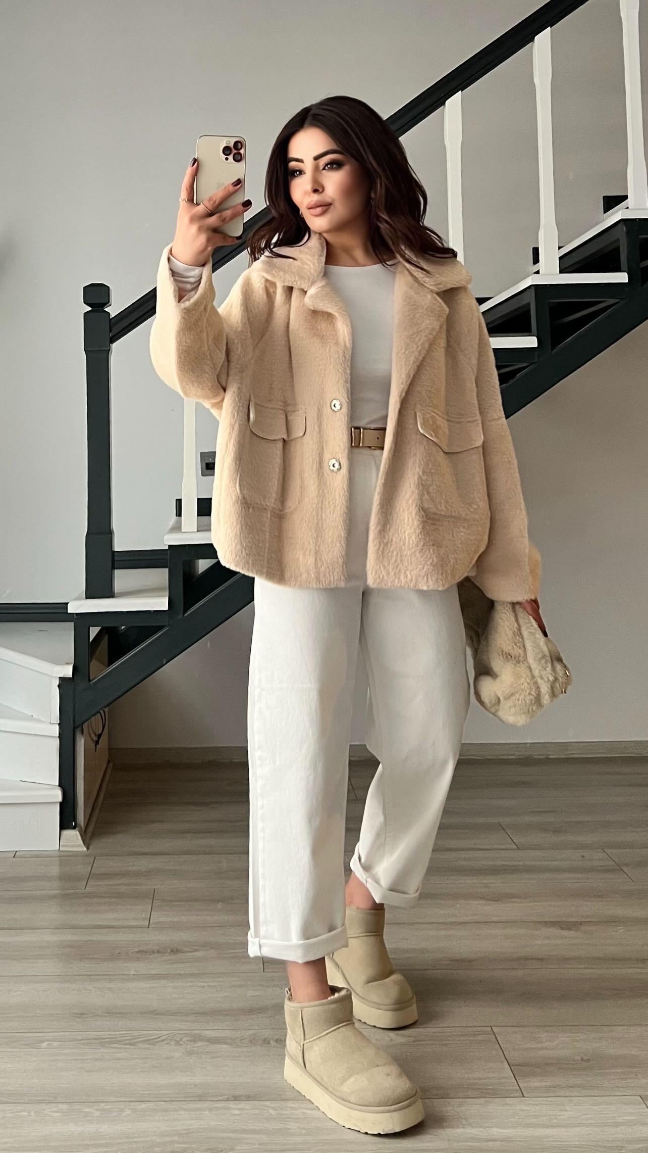 Taş Premium Peluş Mont