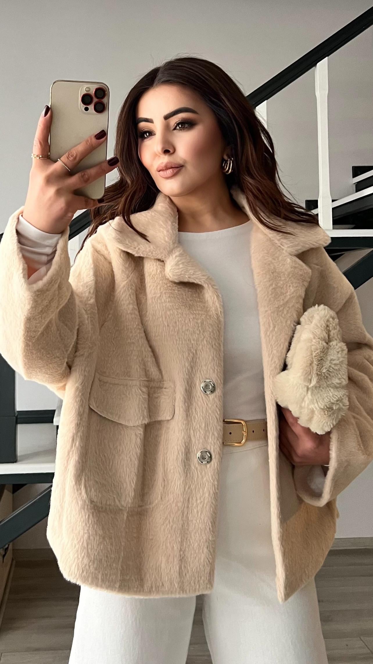 Taş Premium Peluş Mont