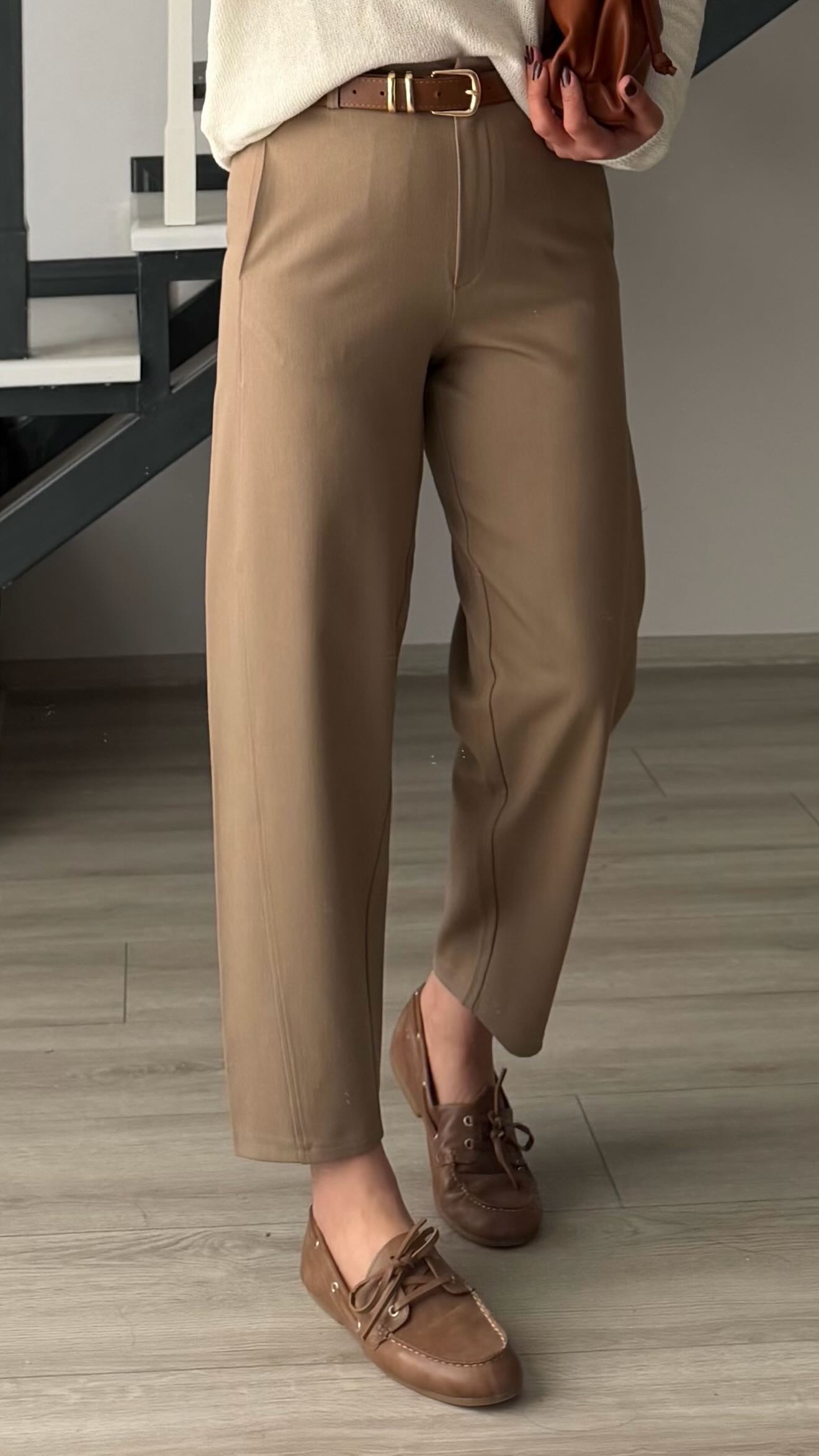 Vizon Dikiş Detaylı Skater Kumaş Pantolon