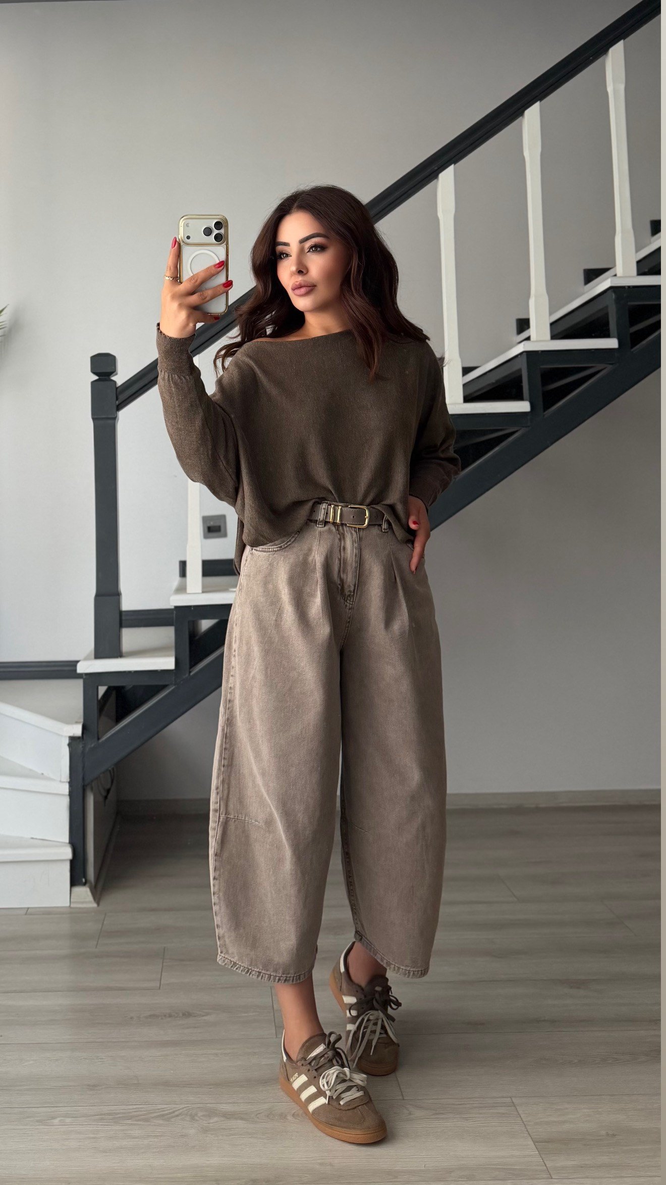 Mink Vintage Barrel Jeans
