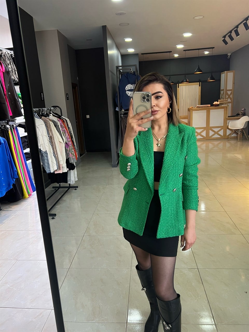 Yeşil Tüvit Ceket