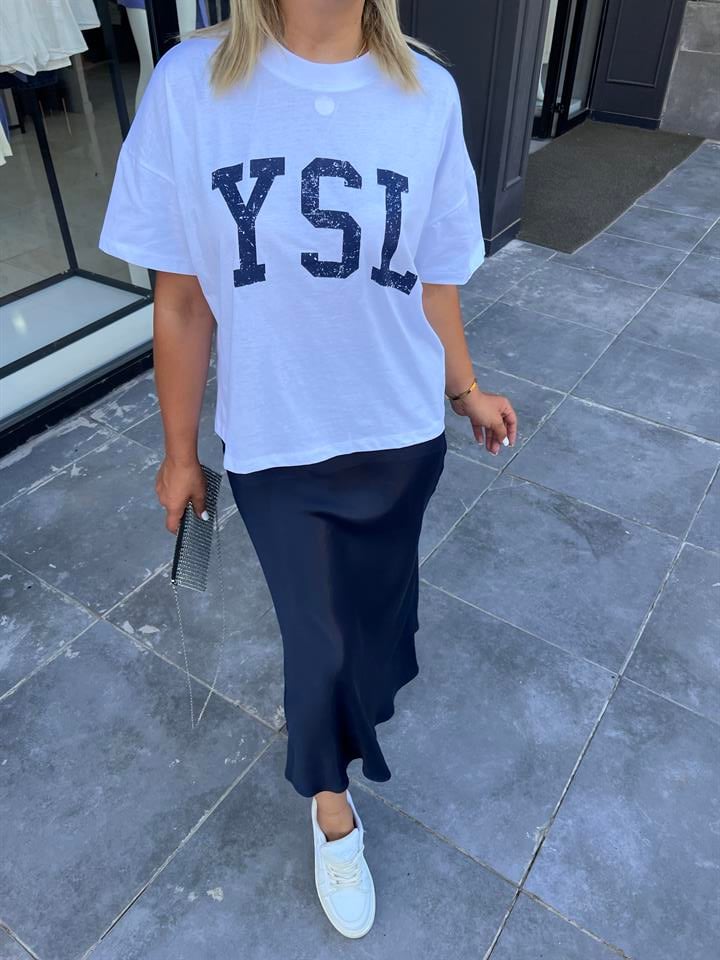 Ysl Baskılı Tişört