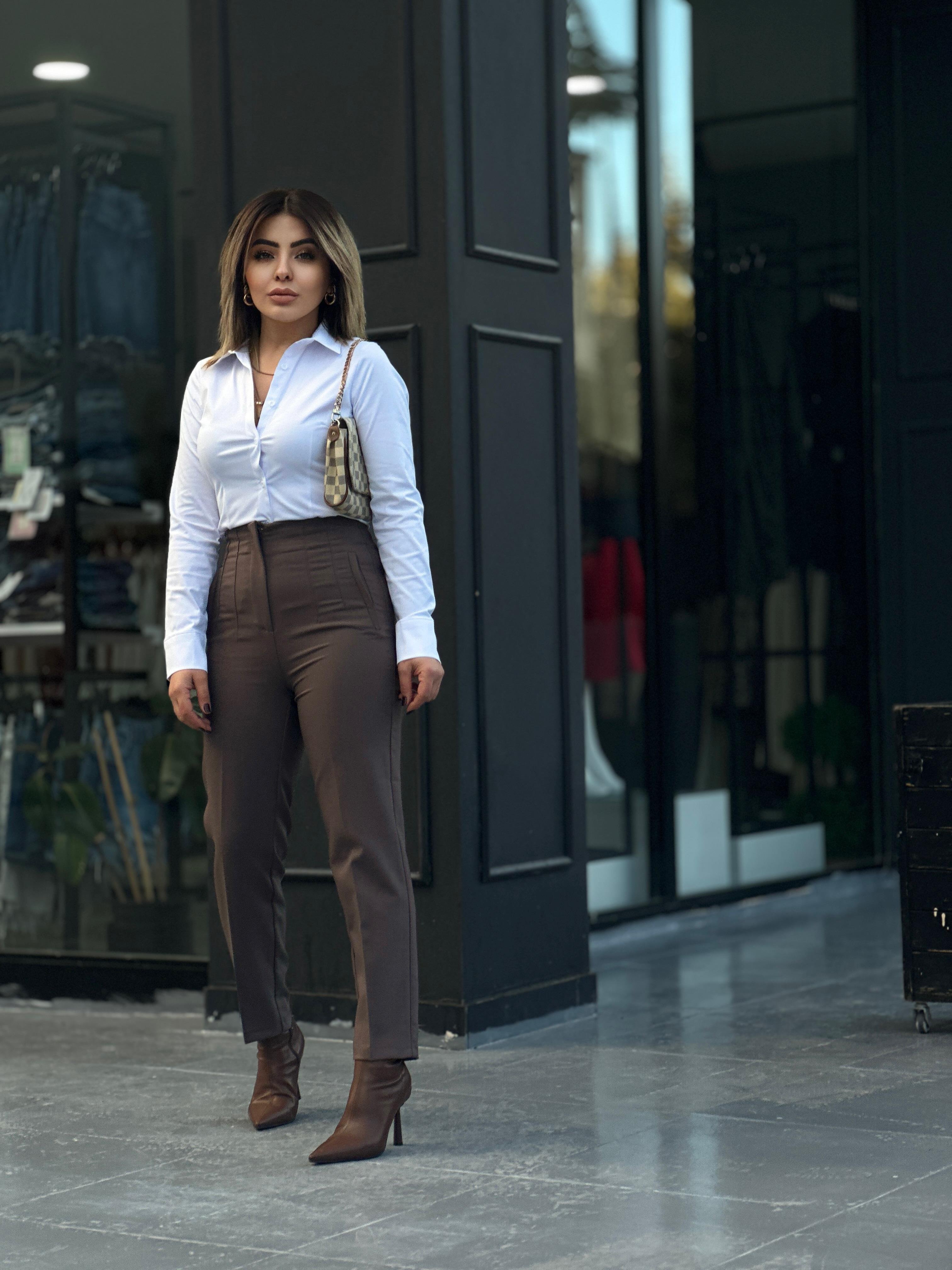 Zr Model Kahve Flatolu Pantolon 