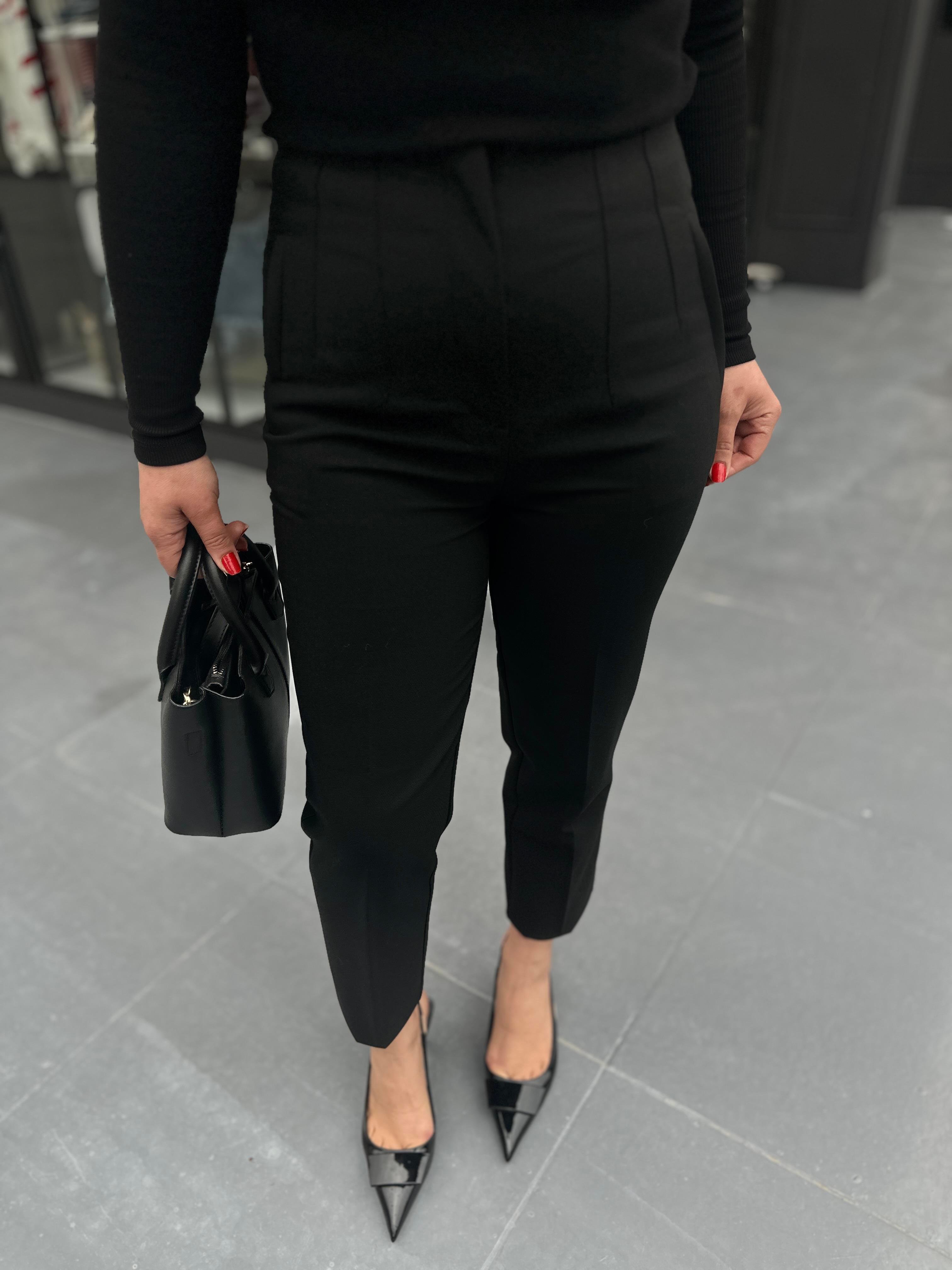 Zr Model Siyah Flatolu Pantolon 