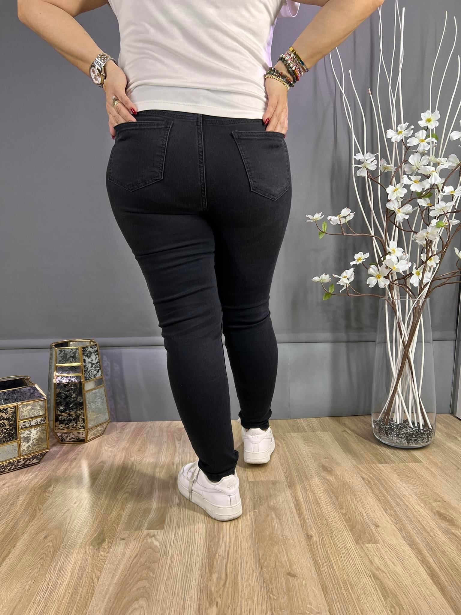 EYZ291 SİYAH FULL LİKRALI DAR PAÇA KOT PANTOLON