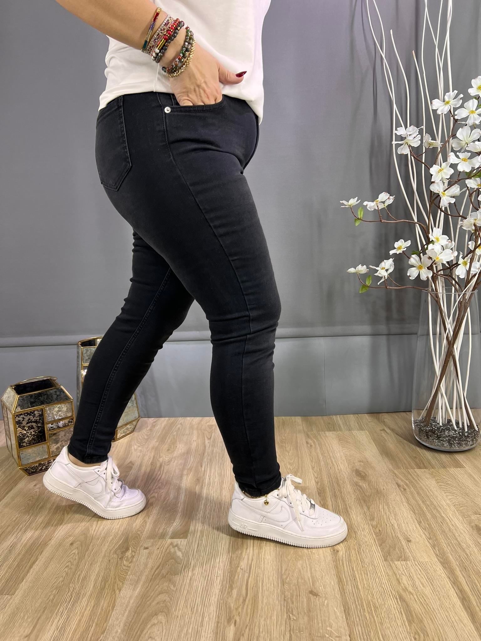 EYZ291 SİYAH FULL LİKRALI DAR PAÇA KOT PANTOLON