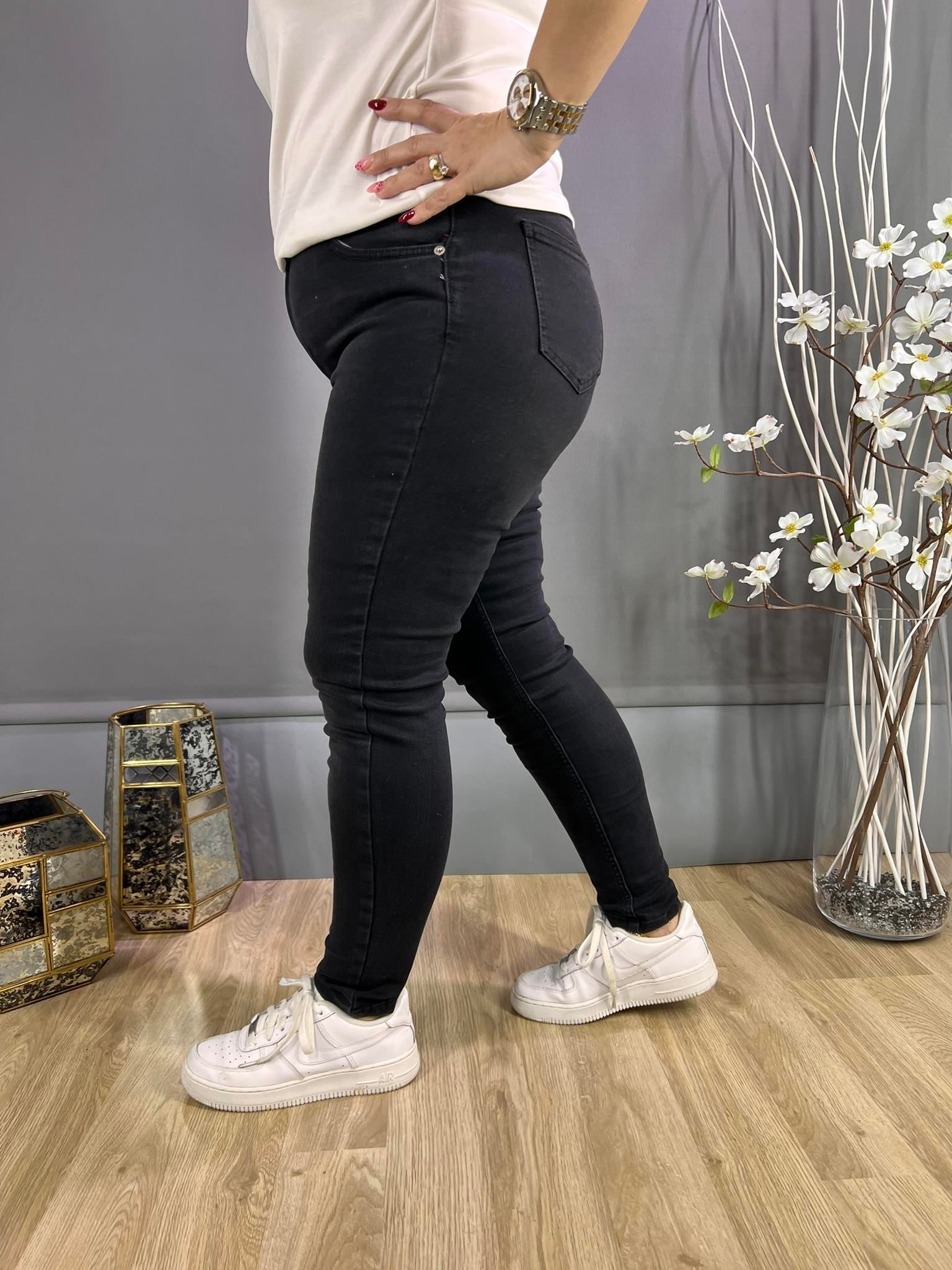 EYZ291 SİYAH FULL LİKRALI DAR PAÇA KOT PANTOLON