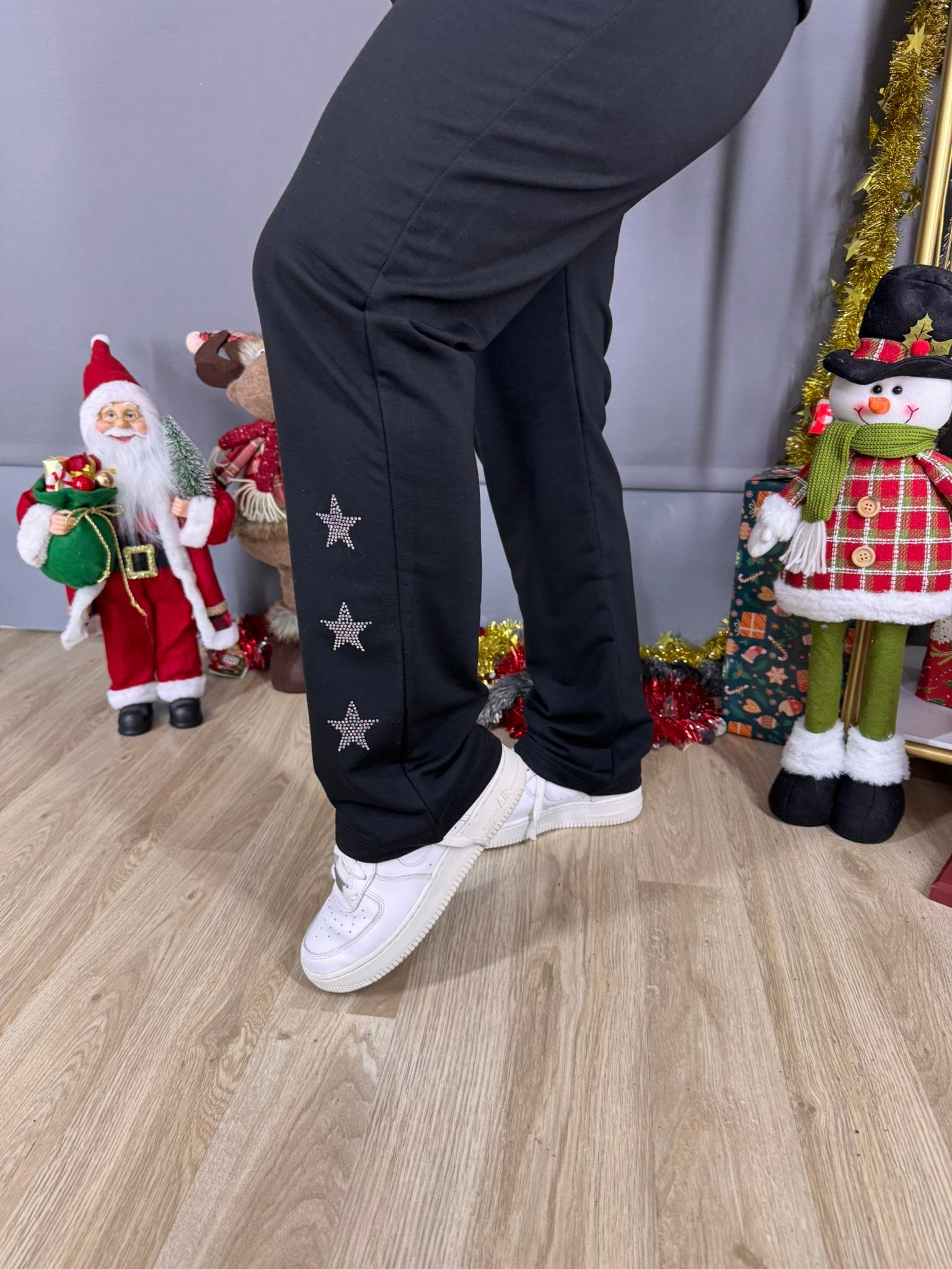 EYZ447 SİYAH YILDIZ TAŞLI EŞORFMAN TAKIMI