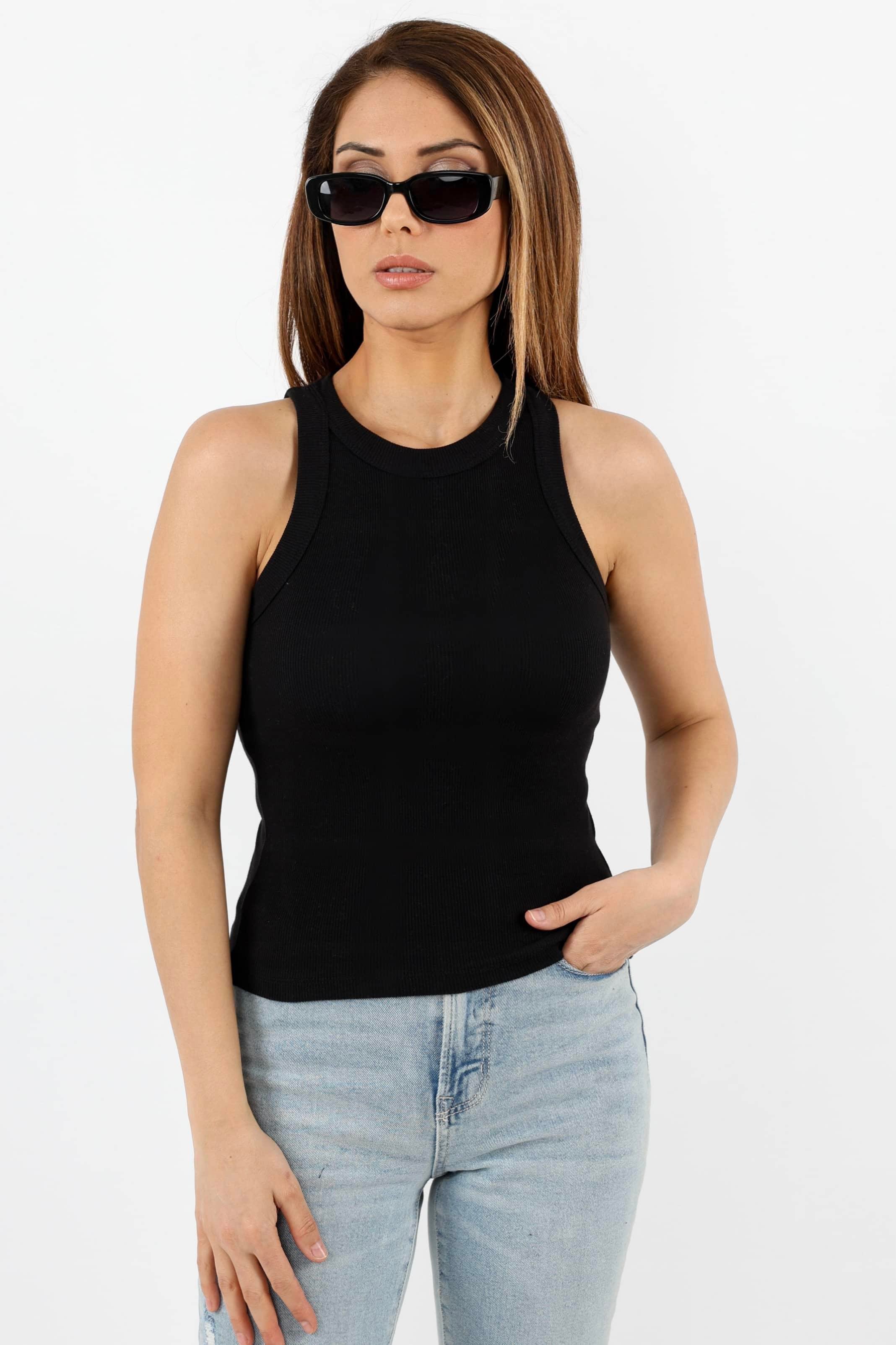 Kadın 3'lü Premium Pamuklu Fitilli Atlet Beyaz, Siyah, Antrasit