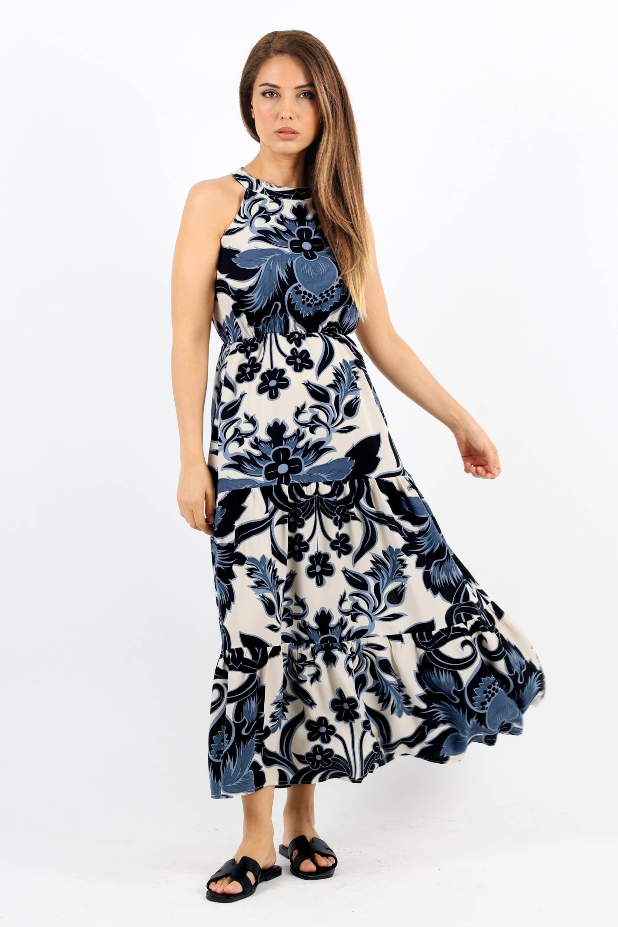 Kadın Breeze Bel Lastikli Siyah Viskon Elbise