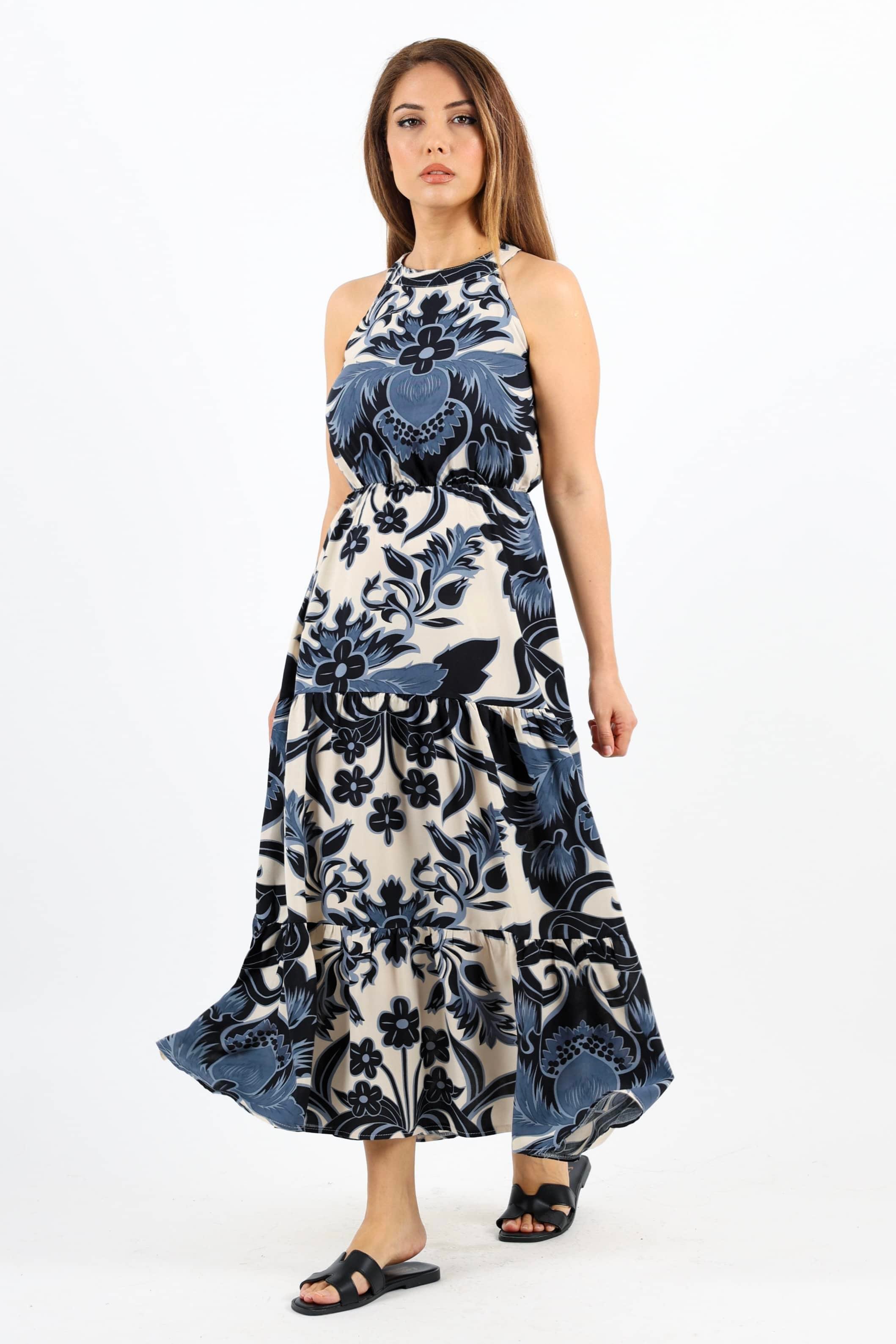 Kadın Breeze Bel Lastikli Siyah Viskon Elbise