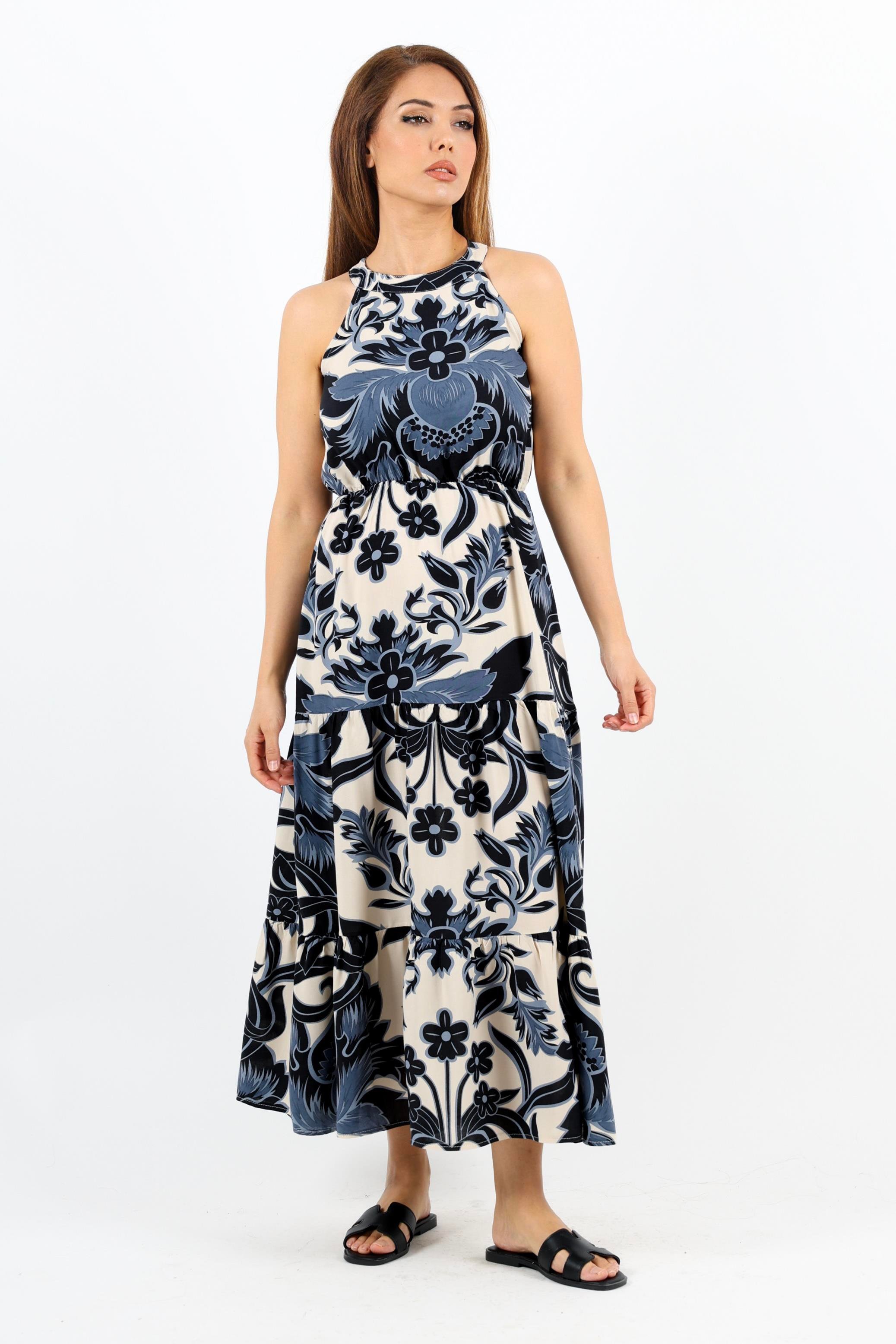 Kadın Breeze Bel Lastikli Siyah Viskon Elbise