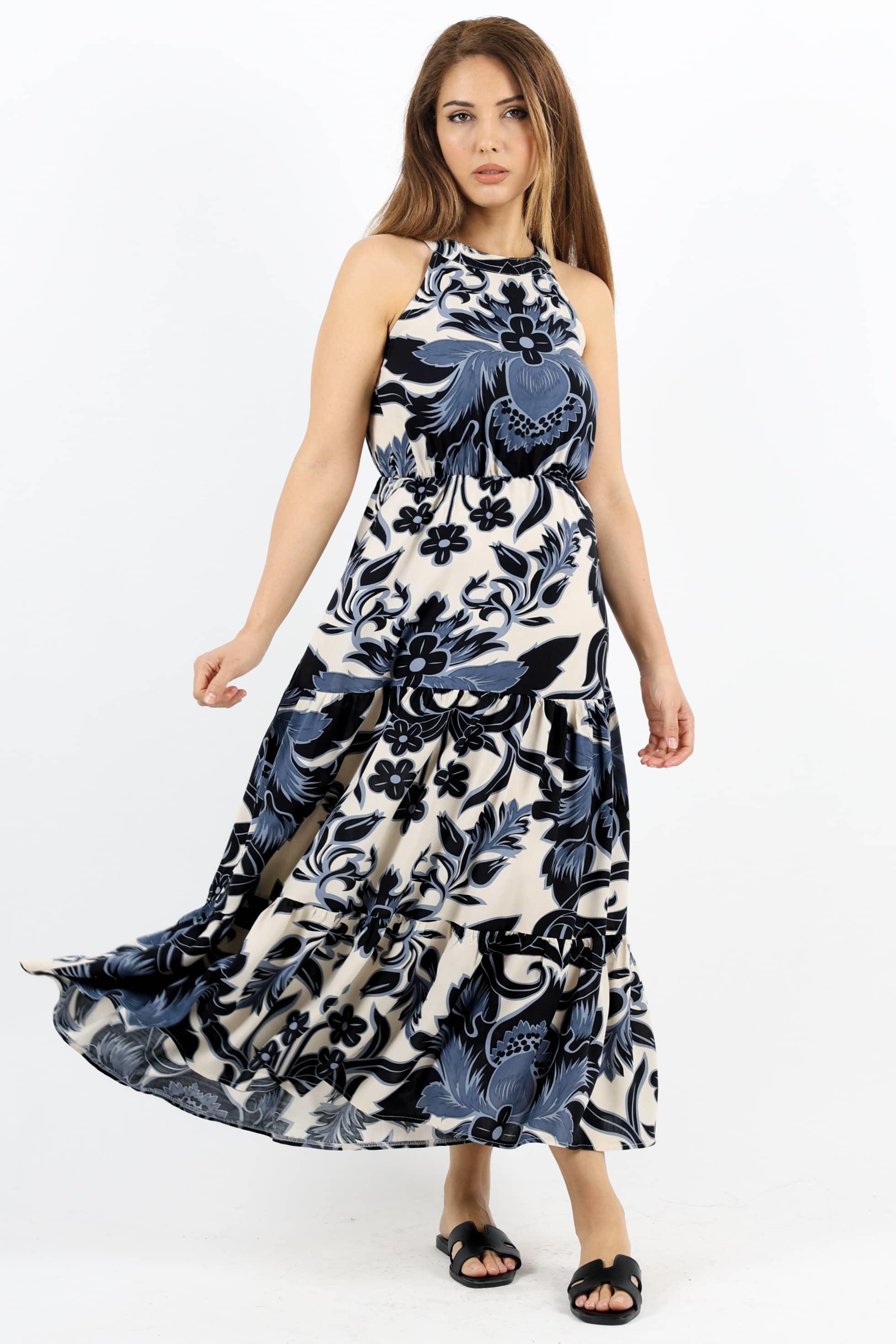 Kadın Breeze Bel Lastikli Siyah Viskon Elbise