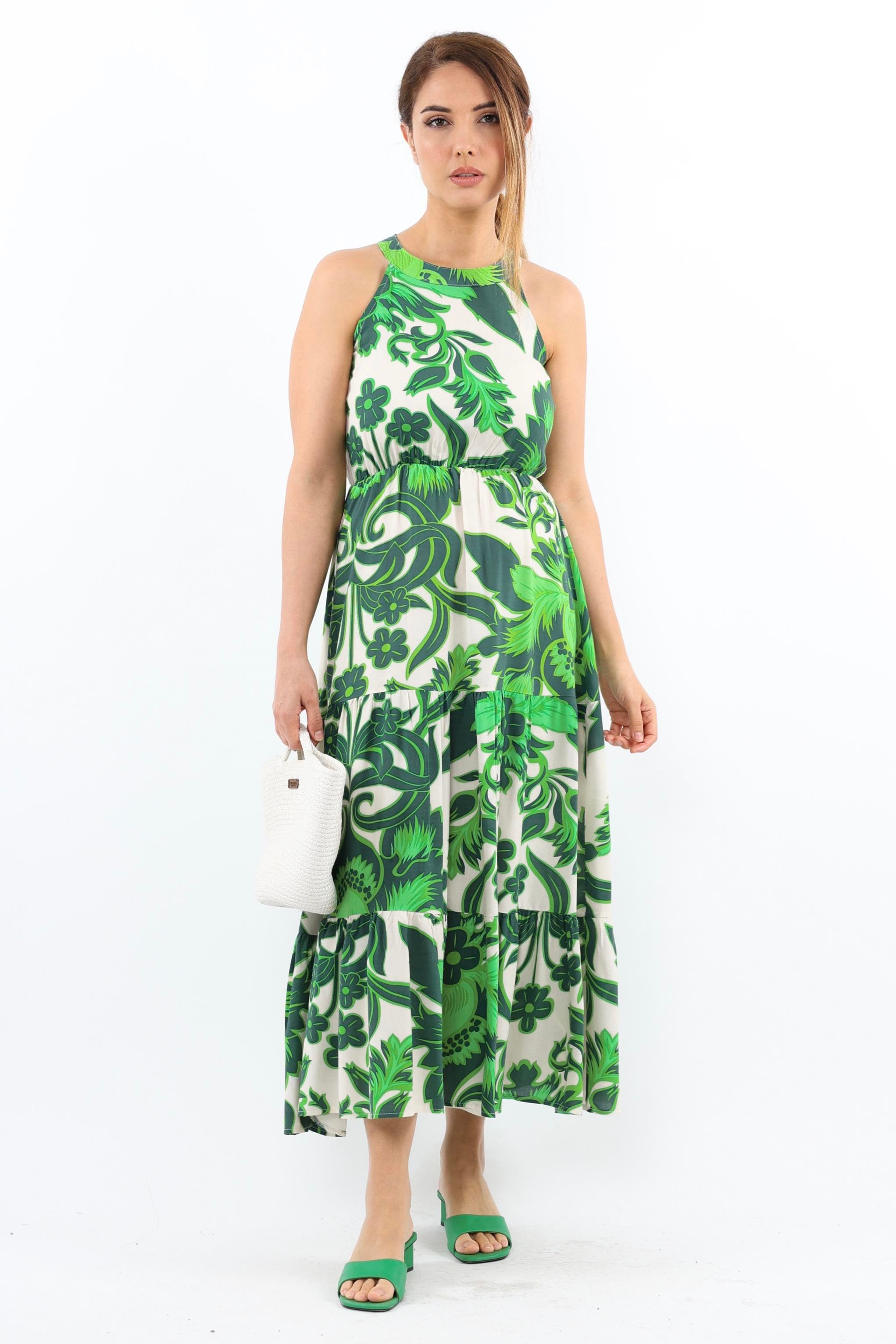 Kadın Breeze Yeşil Viskon Elbise