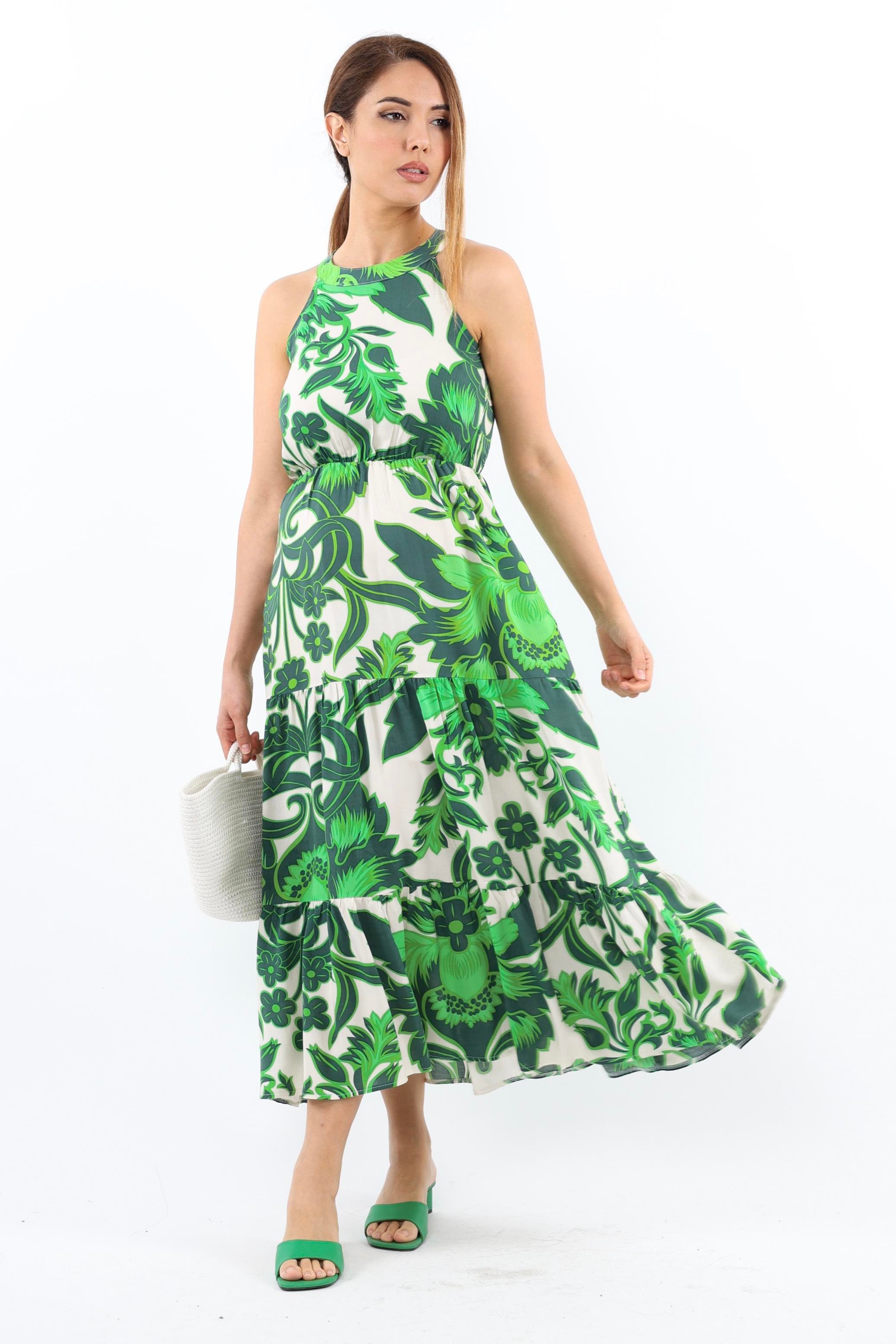 Kadın Breeze Yeşil Viskon Elbise