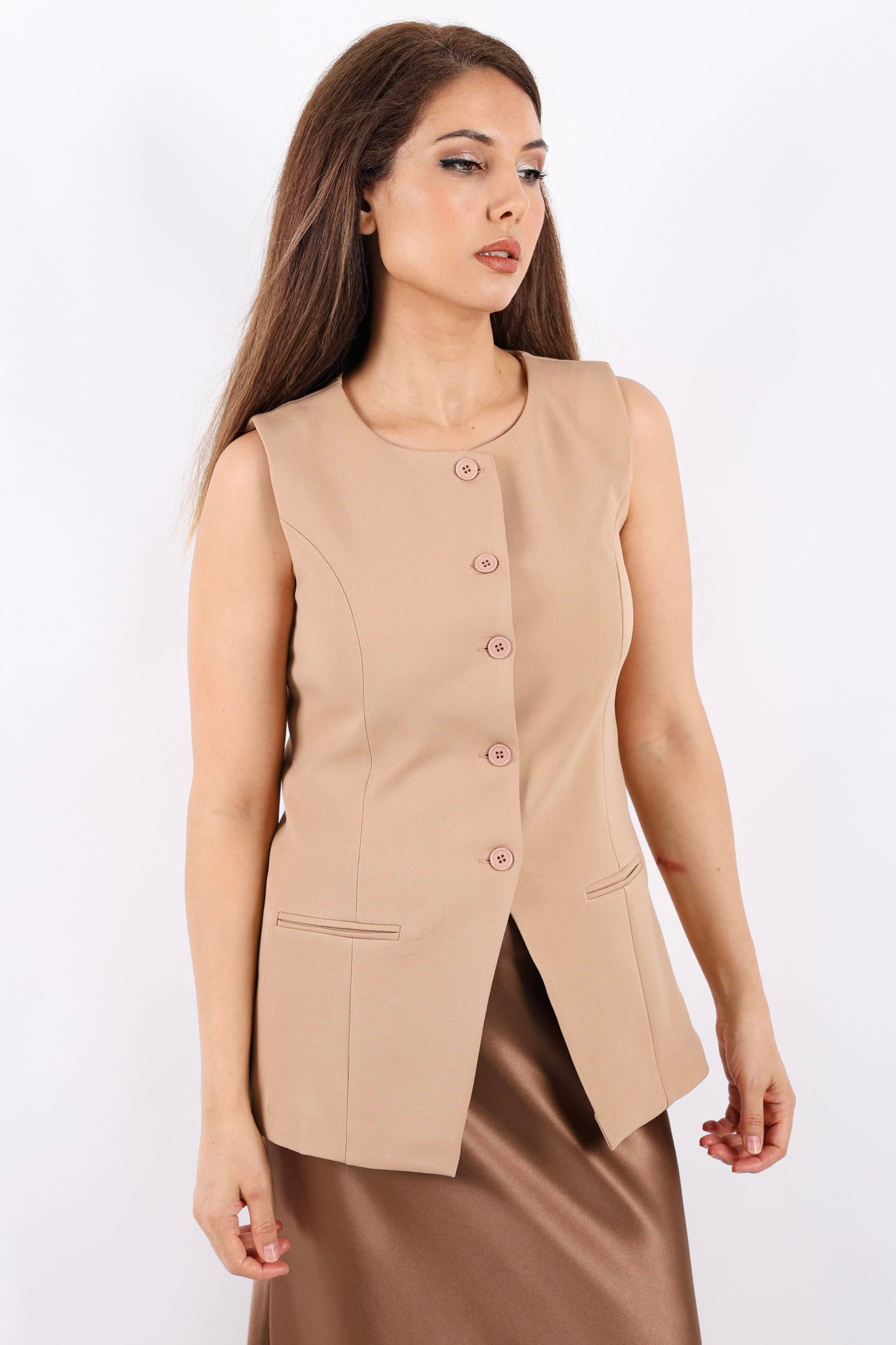 Kadın Finery Bej Yelek