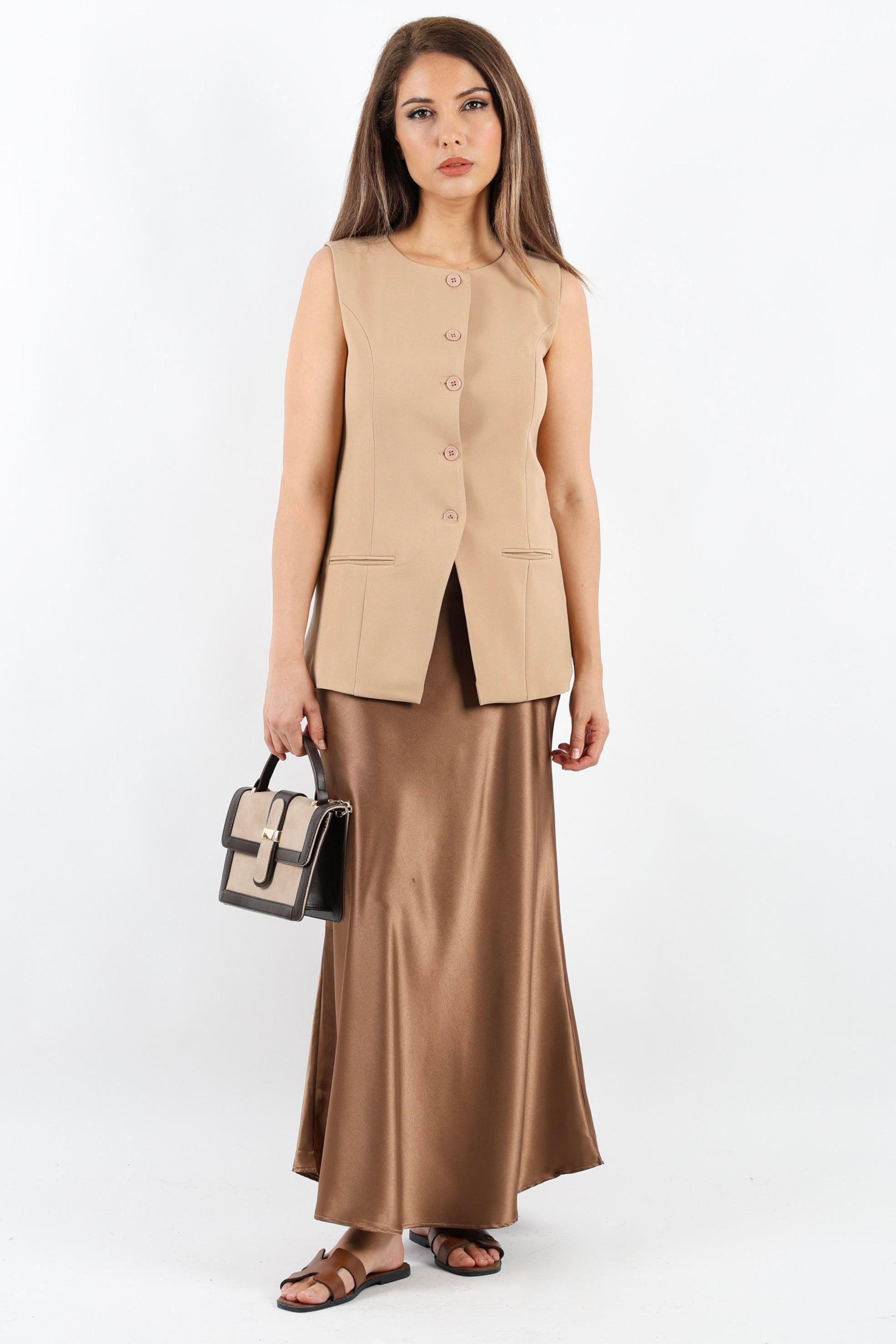 Kadın Finery Bej Yelek