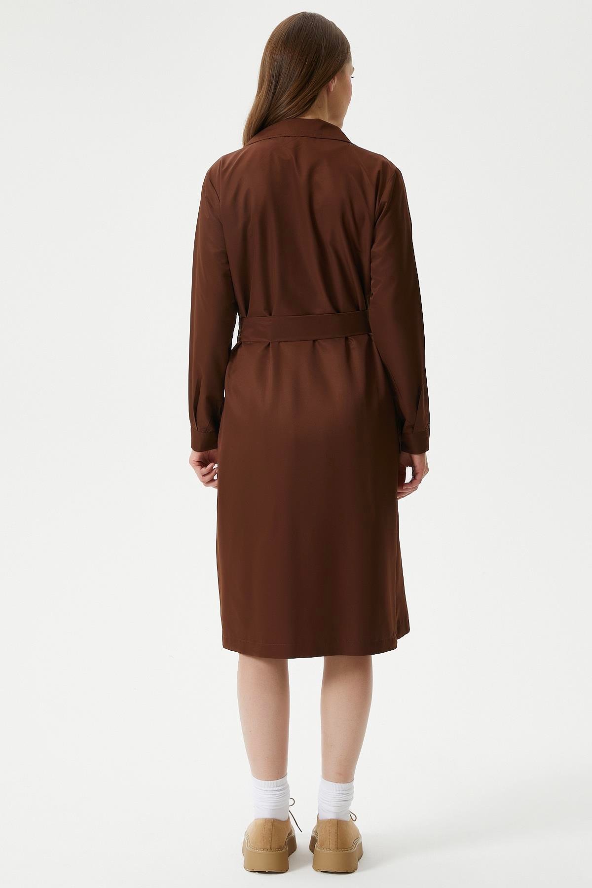 Kadın Light Mevsimlik Kahverengi Trençkot