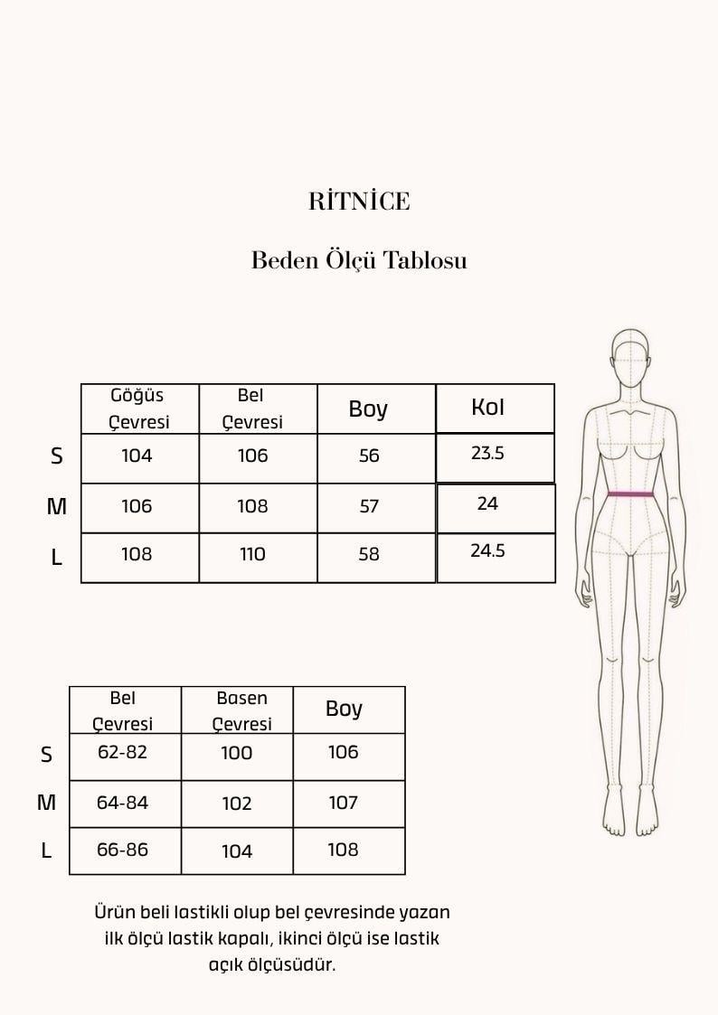 Kadın River Modal Touch Bağlama Detaylı Bluz Bel Lastikli Bol Paça Pantolon Kahverengi Alt Üst Takım