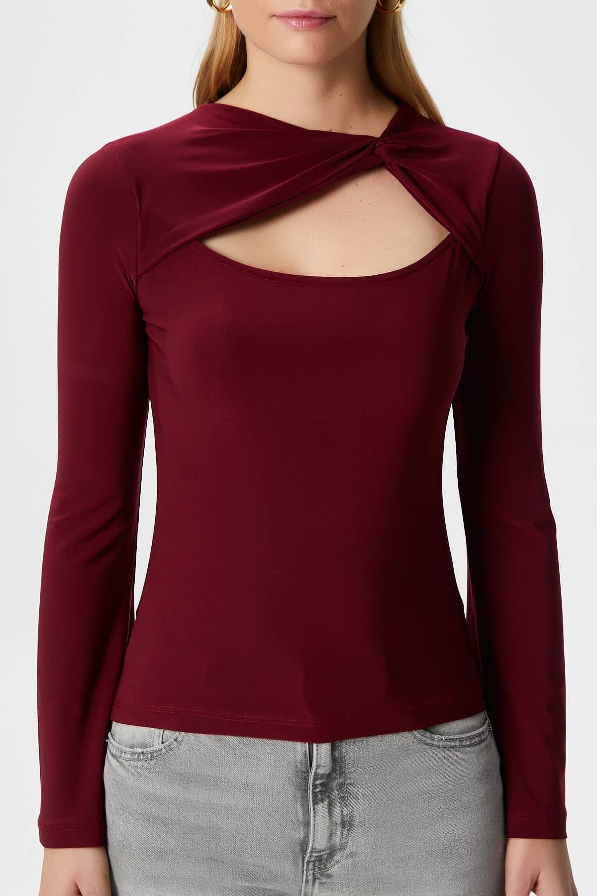 Kadın Roof Bordo Sandy Bluz