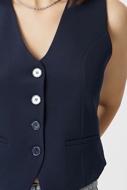 Ritnice Kadın Milena Astarlı Lacivert Yelek