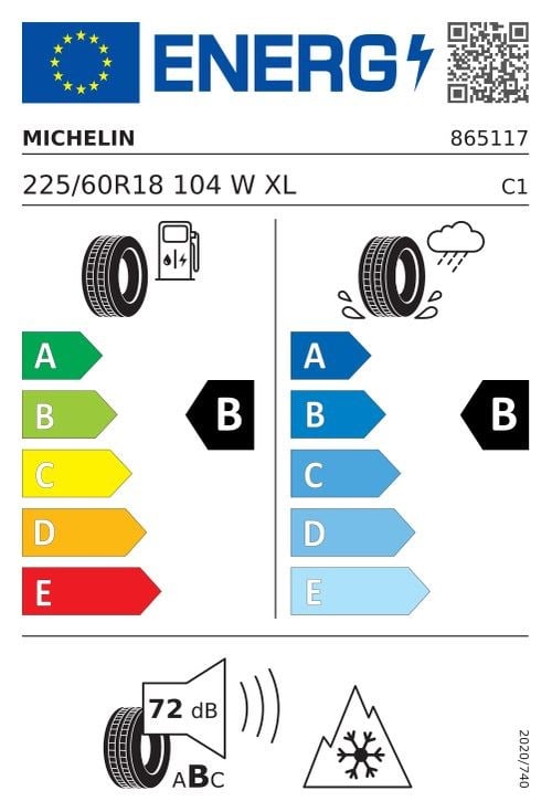 Michelin 225/60r18 104w xl tl crossclımate 3 mı Suv 4 mevsim 2026KIŞ LASTİKLERİMichelin865117-26