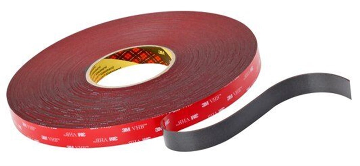 3M 4611F 230'C Dayanımlı VHB Koyu Gri Renk, Çift Taraflı Bant, Montaj Bandı 1,10mm