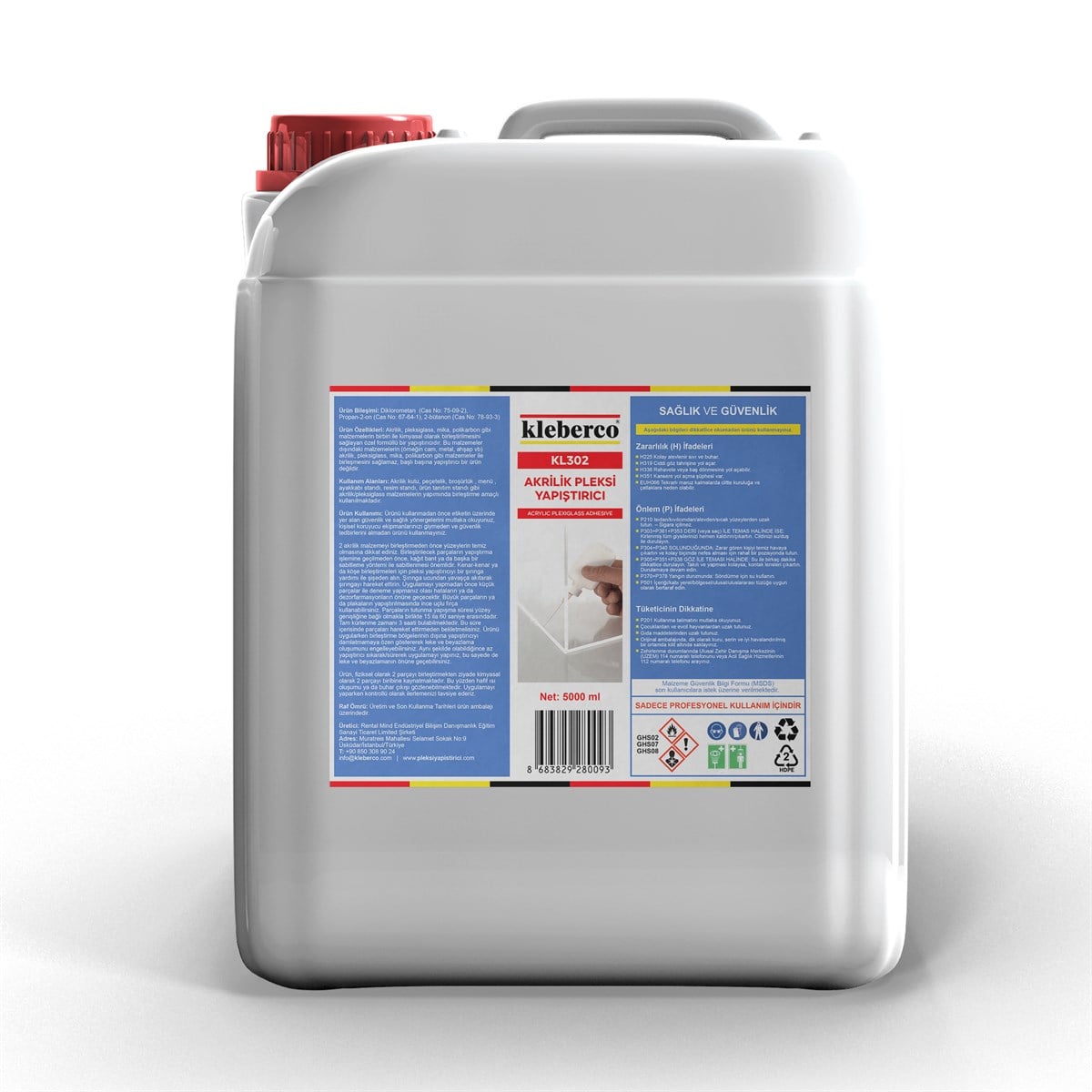Kleberco KL302 Akrilik/Pleksi Yapıştırıcı, Kloroform İçermez