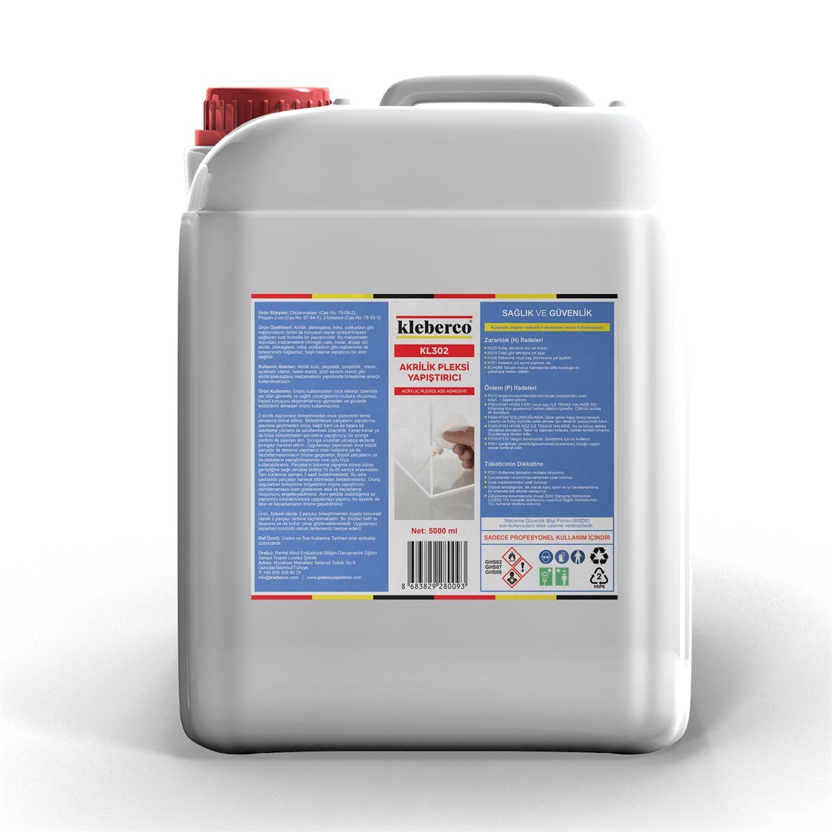 Kleberco KL302 Akrilik/Pleksi Yapıştırıcı, Kloroform İçermez