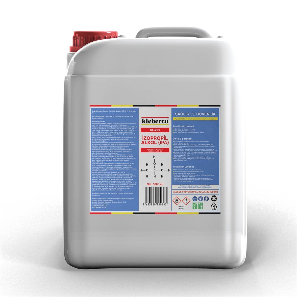 Kleberco KL311 İzopropil Alkol IPA İPA 98%