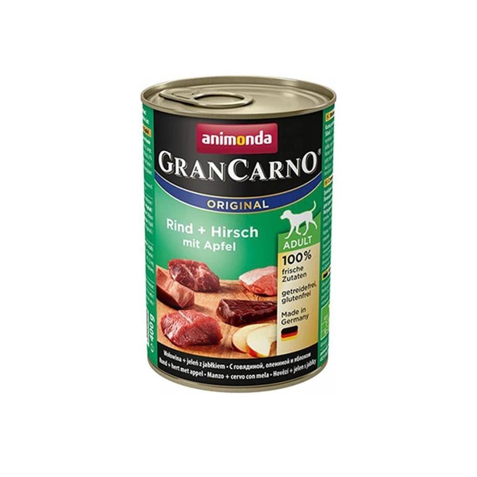 Animonda Gran Carno Sığır Etli Elmalı ve Geyik Etli Yetişkin Köpek Konservesi 400 Gr