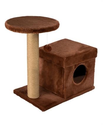 Dubex 39x72x80 cm Kedi Oyun Evi ve Tırmalama Platformu Tarçın