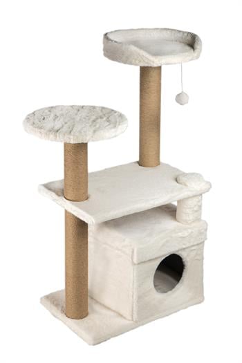 Dubex 53x86x111 cm Kedi Oyun Evi ve Tırmalama Platformu Beyaz