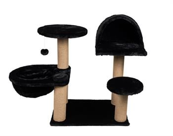 Dubex 65x108x75 cm Kedi Oyun Evi ve Tırmalama Platformu Siyah