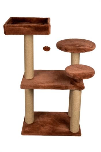 Dubex 65x88x111 cm Kedi Oyun Evi ve Tırmalama Platformu Tarçın