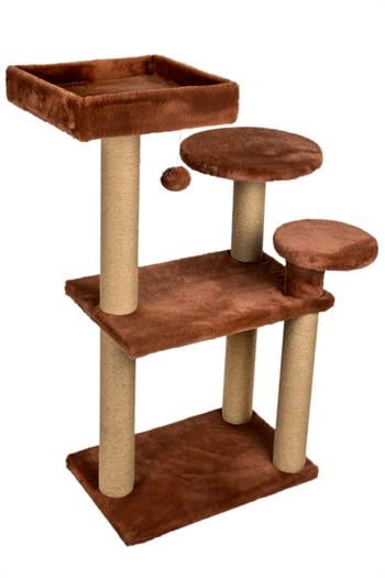 Dubex 65x88x111 cm Kedi Oyun Evi ve Tırmalama Platformu Tarçın
