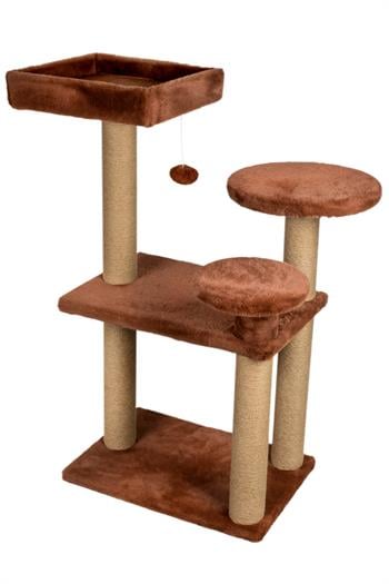 Dubex 65x88x111 cm Kedi Oyun Evi ve Tırmalama Platformu Tarçın