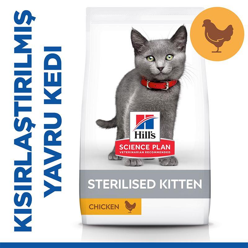 Hill's Science Plan Sterilised Kitten Tavuklu Kısırlaştırılmış Yavru Kedi Maması 10 Kg.