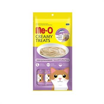 Me-O Ton Balıklı Deniz Taraklı Kremalı Sıvı Ödül Maması 4X15 Gr