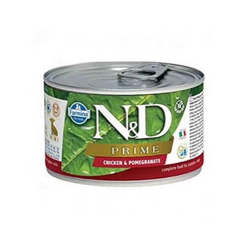 N_D Prime Tavuklu Narlı Tahılsız Yavru Köpek Konservesi 140 Gr