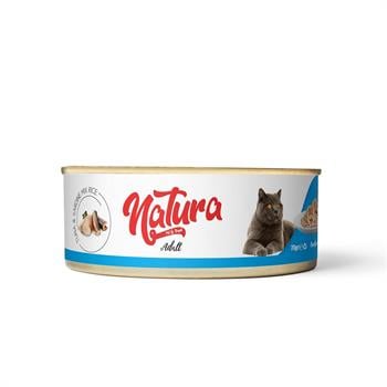 Natura Ton Balığı & Sardalya Et Suyu Pirinçli Kedi Konservesi 70 Gr